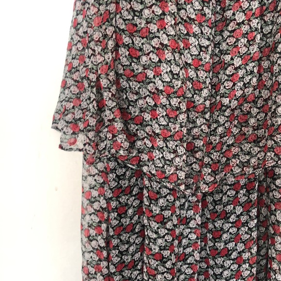 KITE & BUTTERFLY FLORAL 3 TIER FLOWY MAXI DRESS - Picture 5 of 11